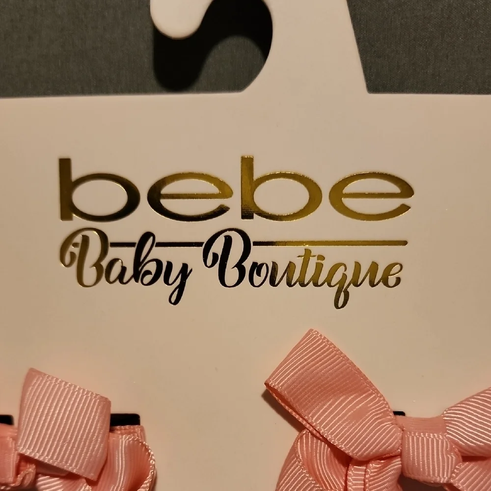 Bebe NWT Pink Hair Accessories Set with Bows and Headband
